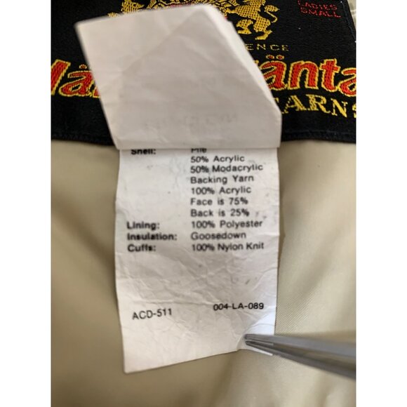 Vintage Hansa-Branta Stearns Ladies Small Faux Fur Jacket Embroider Trim Down - Picture 6 of 8